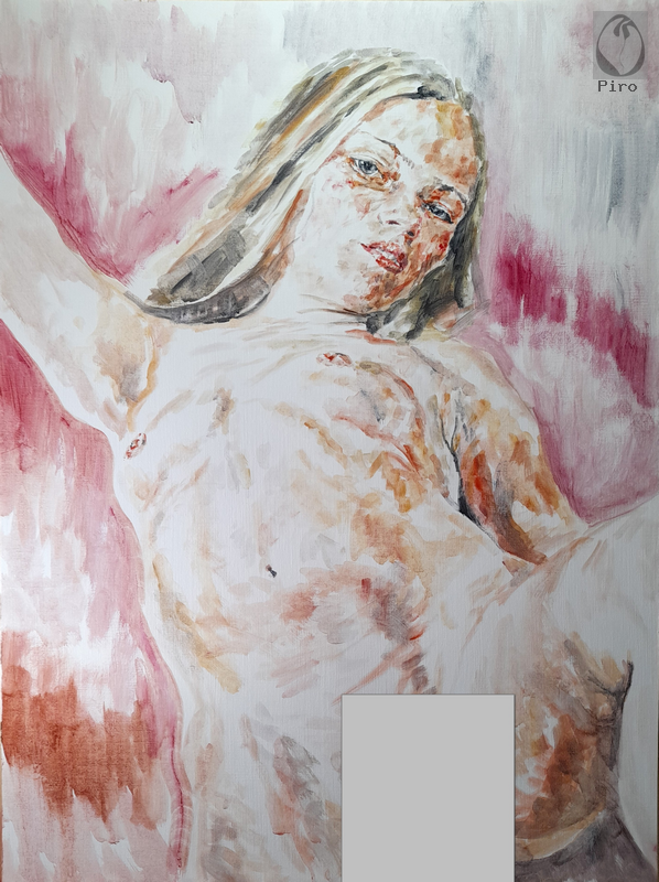 oil on paper - olio su carta di Piro
